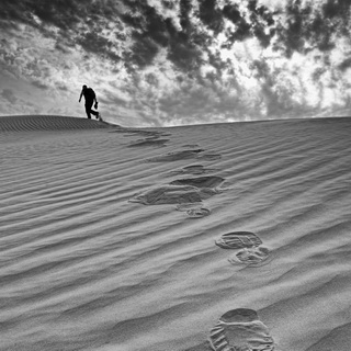 Walking in the dunes